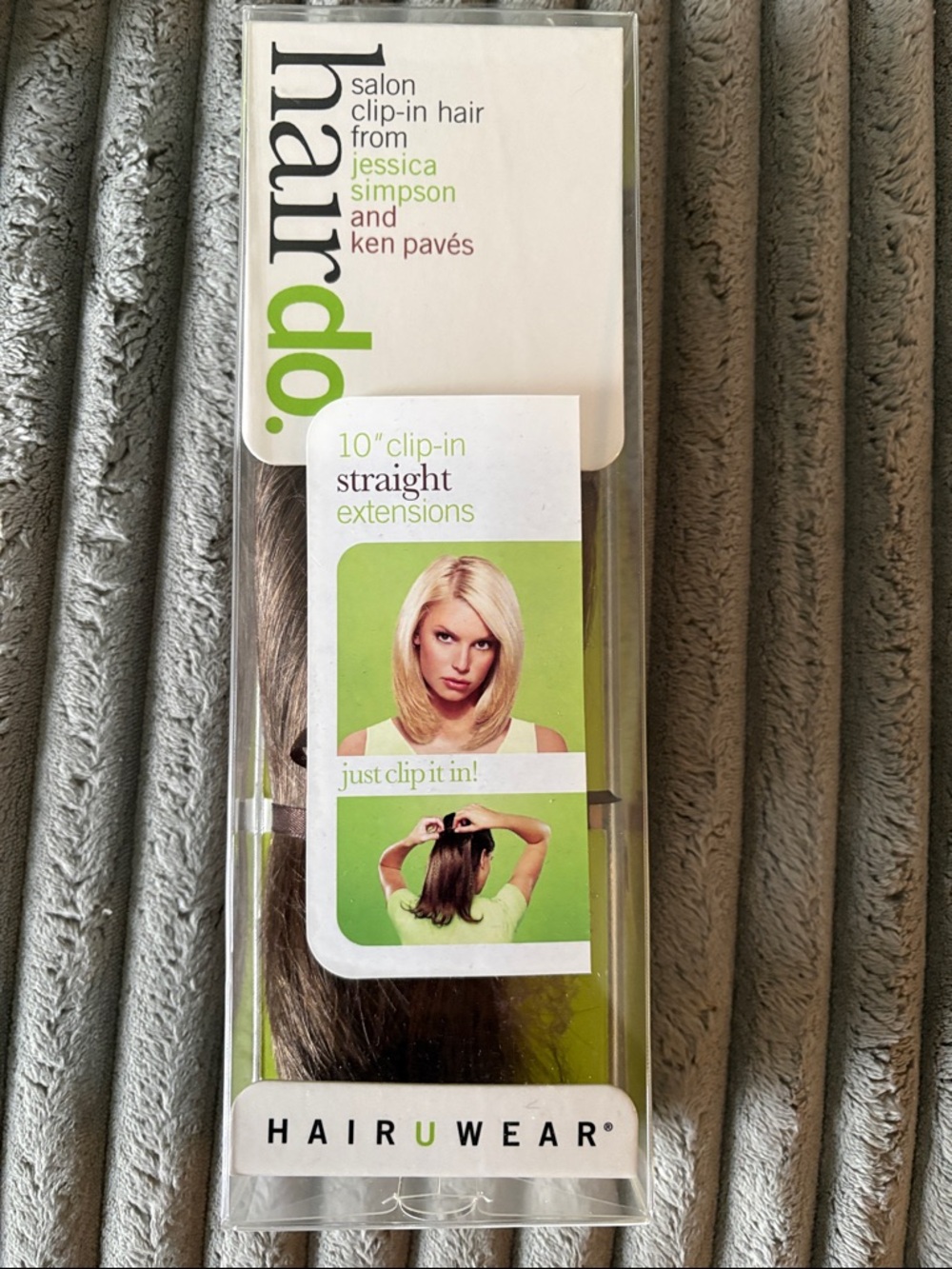 HairUWear 10" Clip-In Straight Hair Extensions - Brown